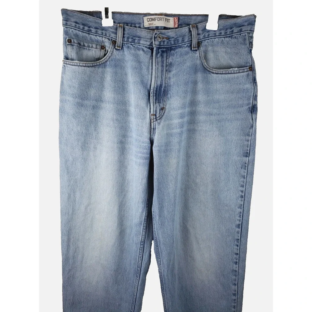 Levi's 560 Jeans Men's 36x34 Comfort Fit Tapered Baggy light wash dadcore